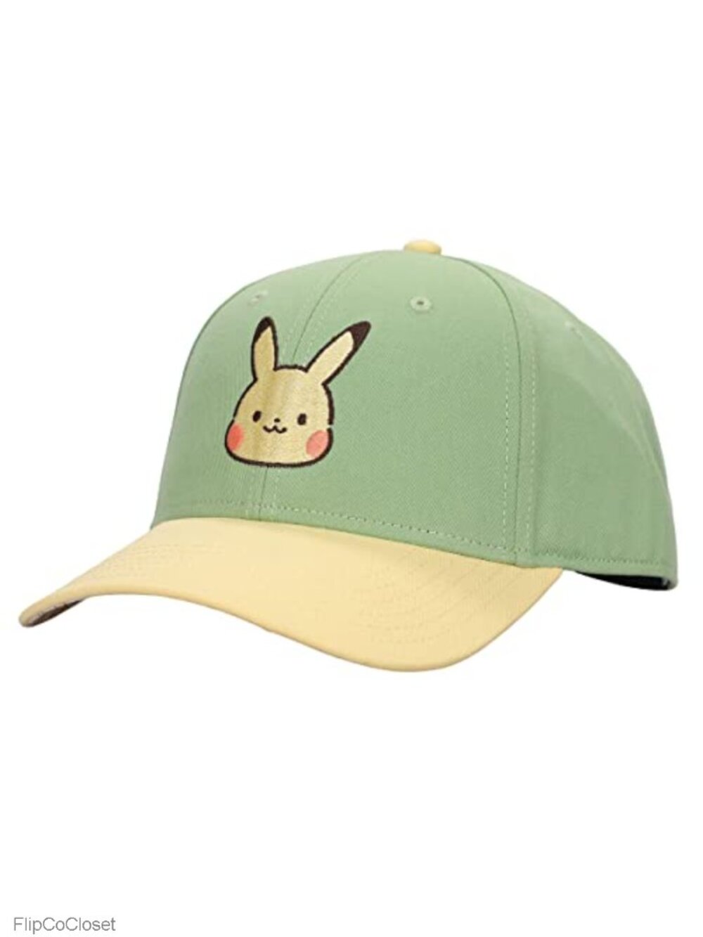 Pokemon Chibi Pikachu Baseball Cap, Curved Brim, 100% Cotton, One Size